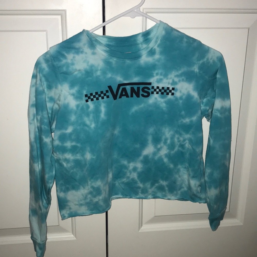 Youth Vans cropped long sleeve (tie die)